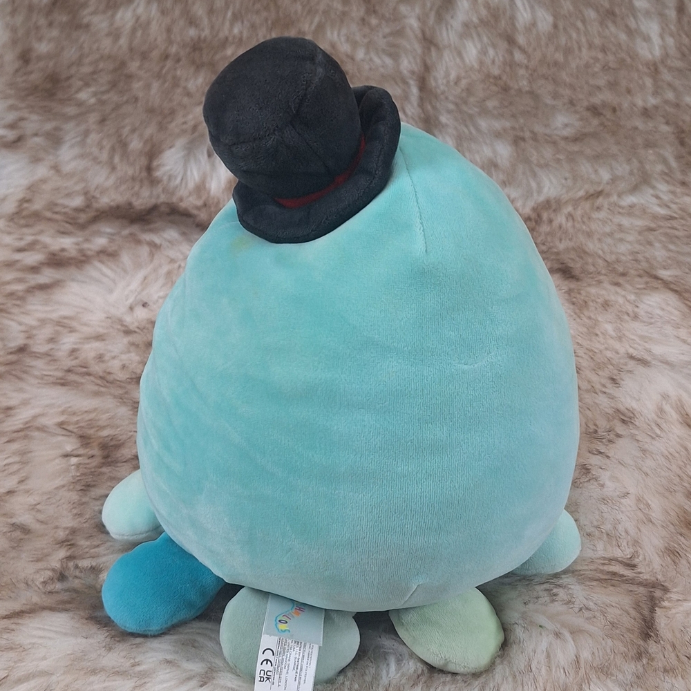 Squishmallows Dapper Octopus Plush 11” Blue Green Mustache Monocle - Picture 3 of 5